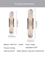 Marmeren Wandlamp – Moderne LED Sconce Zwart/Goud G4 Fitting