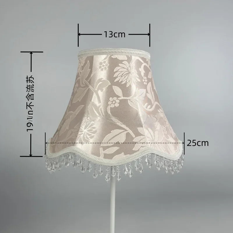 Handgemaakte Stoffen Lampenkap met Kwast – Vintage & Europees Design