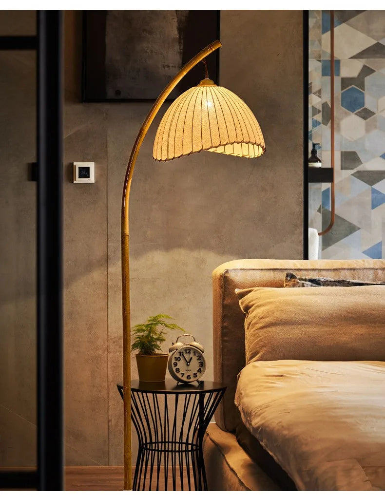 Wabi-Sabi LED Vloerlamp – Scandinavisch Minimalisme & Japans Design voor een Rustgevende Sfeer