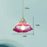 Vintage Bloem Hanglamp Glas E27 Voor Woonkamer, Slaapkamer & Bedside