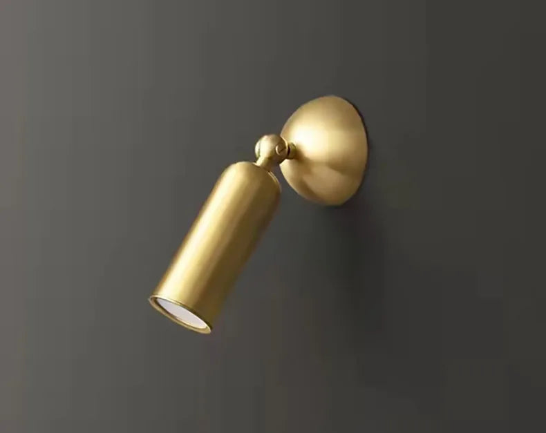 Koperen LED Wandlamp – Moderne Bedlamp, Draaibaar, Goud/Zwart