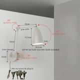 Nordic LED Wandlamp met Lange Arm – Minimalistische Bedlamp Loft