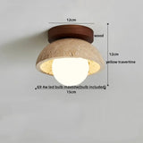 Nordic Plafondlamp LED Travertin & Hout – Modern Ellips Design