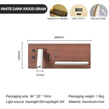 Multifunctionele Wandlamp – LED, USB & Draadloze Oplader, Zwart/Goud/Wit