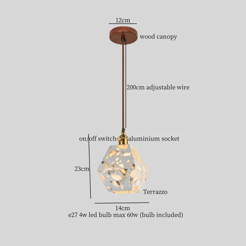 Hanglamp LED Marmer Voor Woonkamer & Slaapkamer