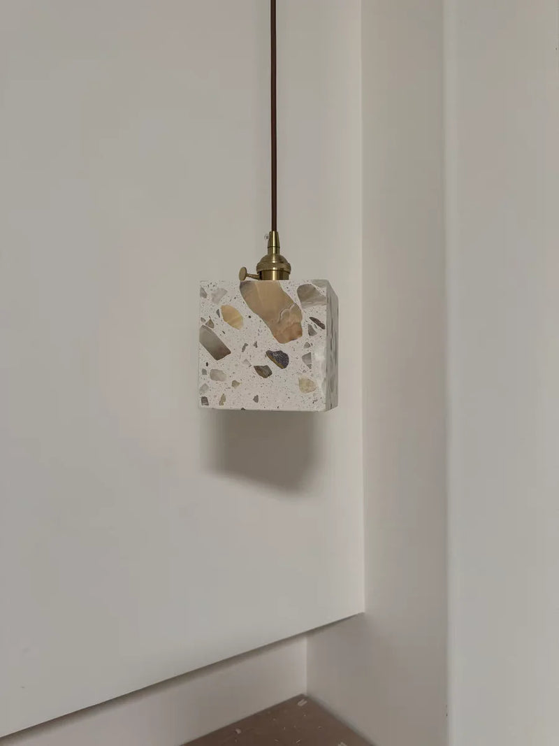 TerraLume LED Hanglamp – Moderne Terrazzo & Koper Designlamp
