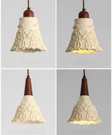 Antieke Hanglamp Resin – Retro Bloemen Design, E27, Franse Stijl