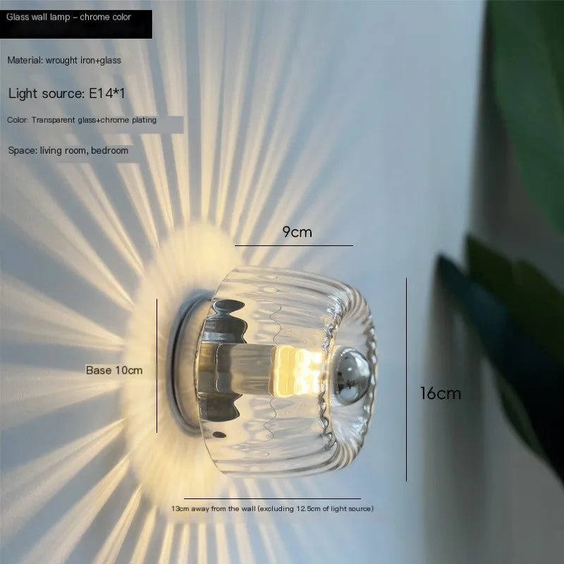 Nordic Wandlamp Glas LED Bauhaus Design – Goud/Zilver