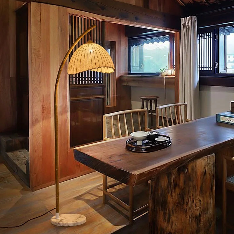Wabi-Sabi LED Vloerlamp – Scandinavisch Minimalisme & Japans Design voor een Rustgevende Sfeer