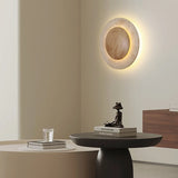 Travertin Wandlamp – Wabi-Sabi LED Natuursteen Bedlamp