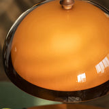 Rond Bruin Acryl Hanglamp Met Donker Hout Voor Eetkamer & Slaapkamer