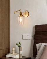 Retro Glazen Wandlamp E27 LED Moderne Leeslamp Met Verstelbare Arm