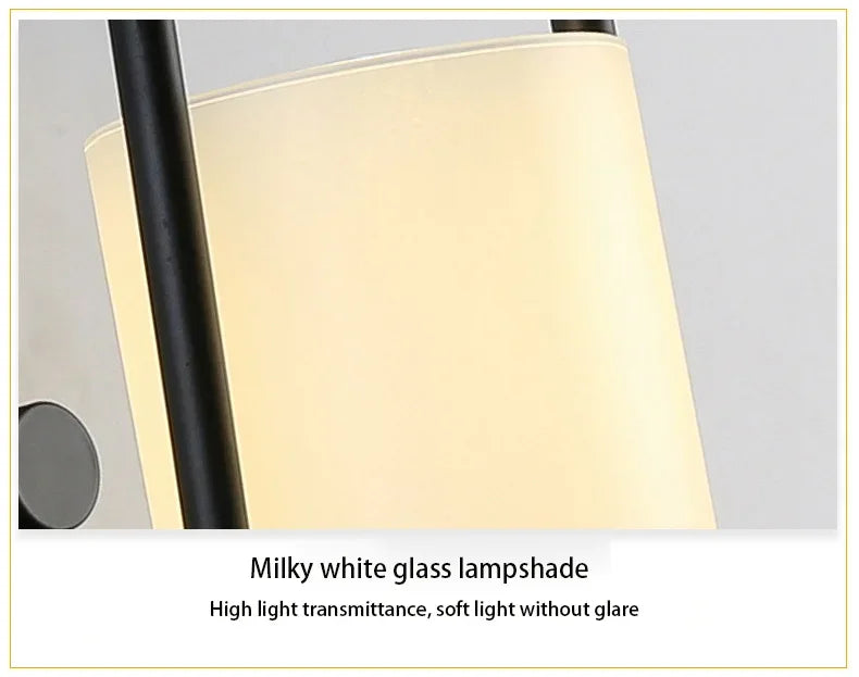 Moderne LED Wandlamp – Glas & Metaal Slaapkamer/Woonkamer Goud/Zwart