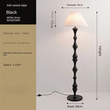 Chinese Walnootkleur Vloerlamp Hout – Moderne LED Lamp voor Woonkamer