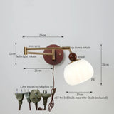 Nordic LED Wandlamp Ivory – Moderne Wandlamp met Trekschakelaar
