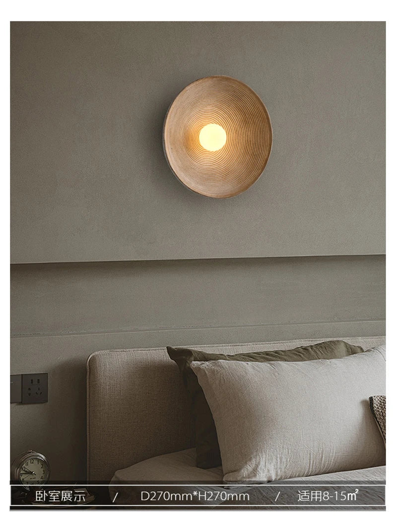 Nordic LED Wandlamp Wabi Sabi – Retro Slaapkamer & Hotel Wandverlichting