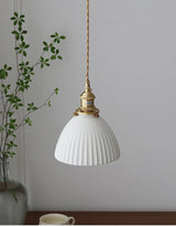 Japanse Keramische Hanglamp – Scandinavische Witte Plafondlamp E27