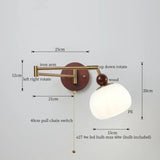 Nordic LED Wandlamp Ivory – Moderne Wandlamp met Trekschakelaar