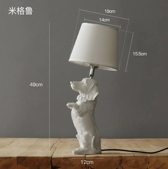 Denemarken Puppy Tafellamp E27 LED Voor Kinderkamer & Slaapkamer