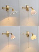 Nordic LED Wandlamp Keramiek – Moderne Sconce met Trekschakelaar