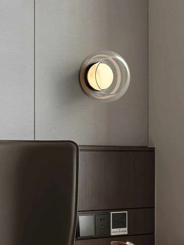 Minimalistische Marmeren Wandlamp – Moderne LED Bedlamp/Grille Design