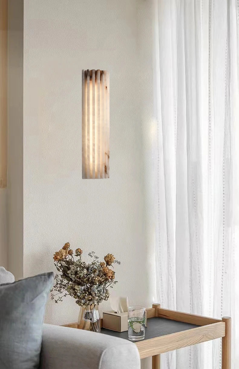 Marmeren Wandlamp – Luxe LED Art Deco Slaapkamer & Badkamer