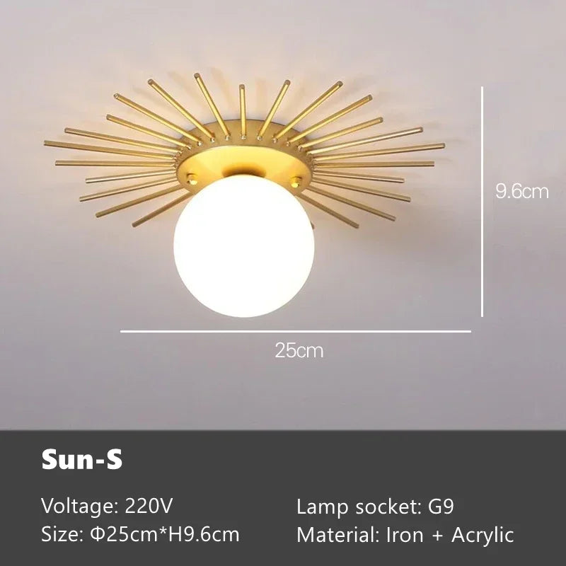 Gouden Plafondlamp – Lotusblad Design LED G9 Ø25/35cm