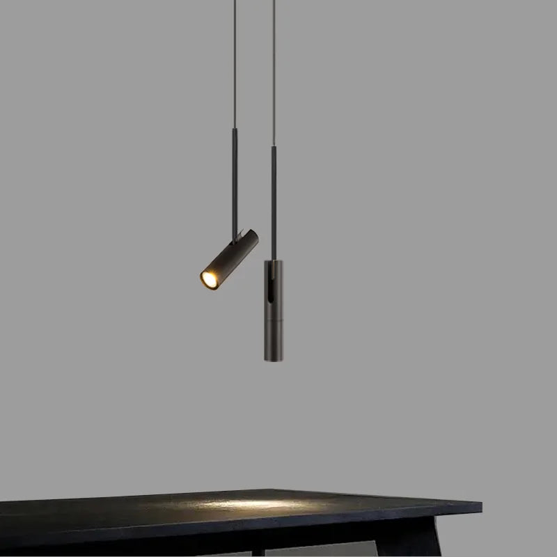 Moderne LED Hanglamp Aluminium Zwart Goud 2-Lichts Voor Woonkamer