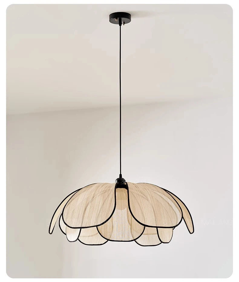 Vintage Lotus Hanglamp Handgeweven E27 Voor Woonkamer & Slaapkamer