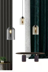 Retro E27 Hanglamp – Glazen Plafondlamp voor Keuken, Slaapkamer & Hal