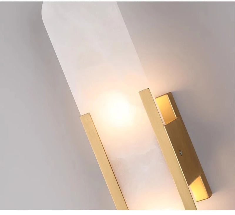 Marmeren Wandlamp – Moderne LED Sconce Zwart/Goud G4 Fitting