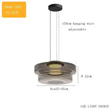 Luxe LED glazen hanglamp – verstelbare moderne kroonluchter