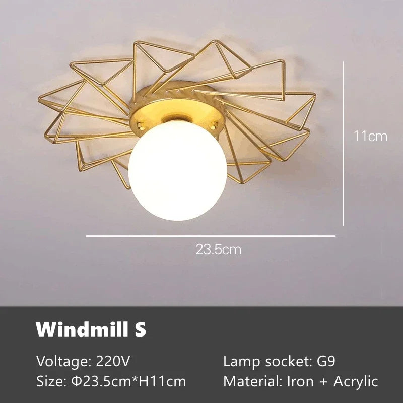 Gouden Plafondlamp – Lotusblad Design LED G9 Ø25/35cm