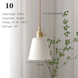 Japanse Keramische Hanglamp – Scandinavische Witte Plafondlamp E27