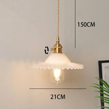 Messing Glas Hanglamp Nordic Vintage E27 Voor Slaapkamer & Café