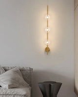 Minimalistische Wandlamp – Grijs Helder Glas & Goud/Zwart Metaal