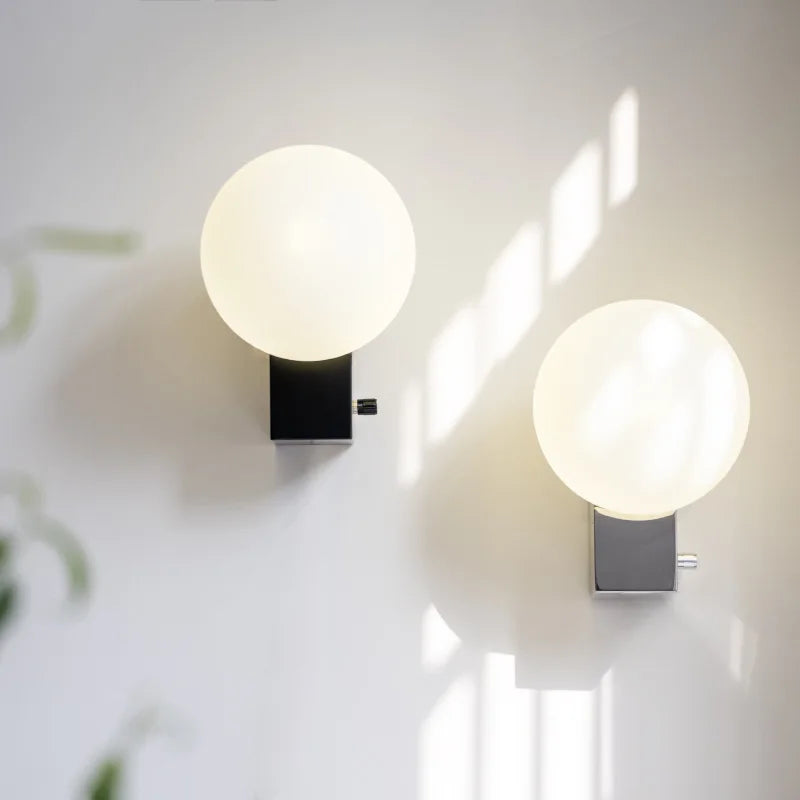Deense Wandlamp G9 Glasbol Modern Voor Slaapkamer & Foyer