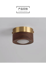 Houten Plafondlamp Walnoot/Essen – LED Spot Ø3-5m² Modern