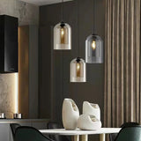 Retro E27 Hanglamp – Glazen Plafondlamp voor Keuken, Slaapkamer & Hal
