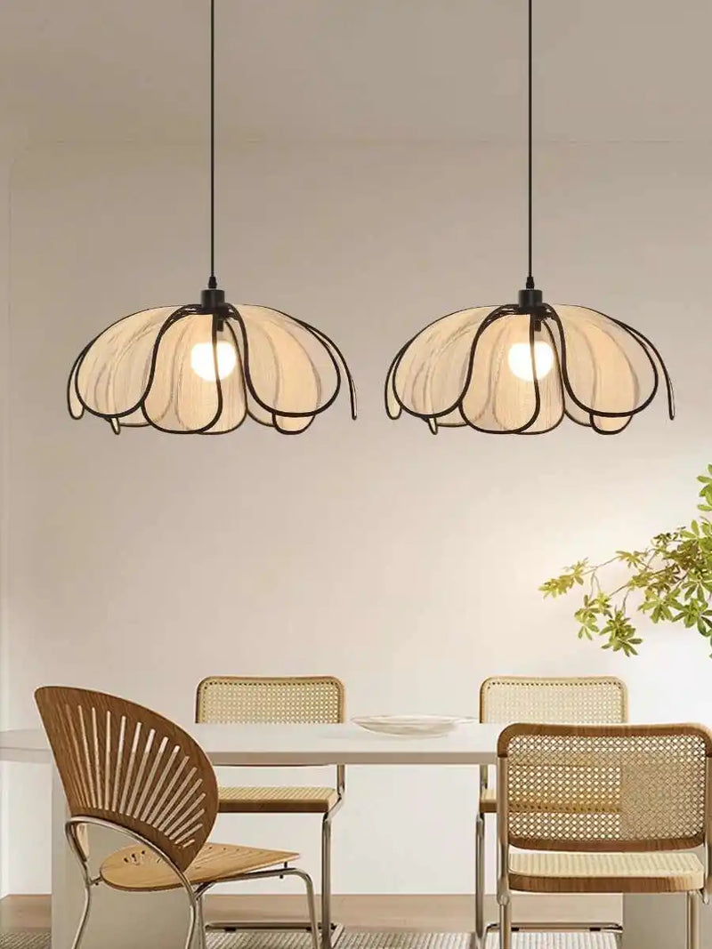Vintage Lotus Hanglamp Handgeweven E27 Voor Woonkamer & Slaapkamer