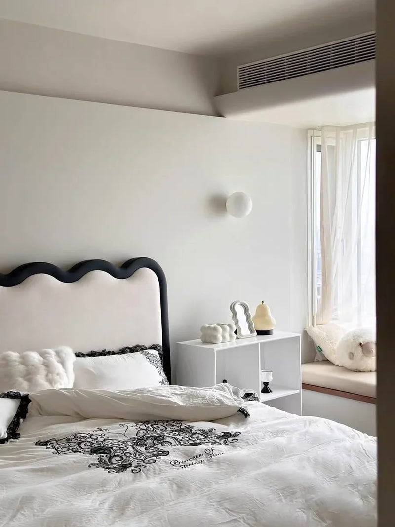 LumoSphere Witte Glasbol LED Wandlamp