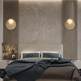 Travertin Wandlamp met Glazen Bol – Natuursteen G9 LED Sconce