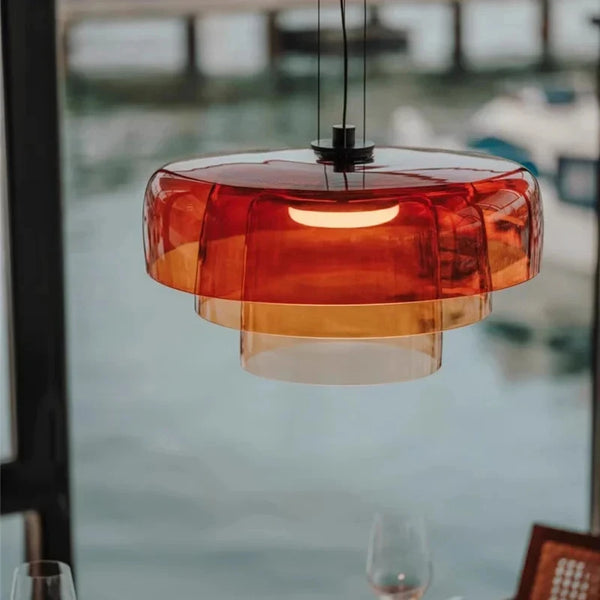 Nordic LED Hanglamp van Glas – Kleurrijke Moderne Plafondlamp