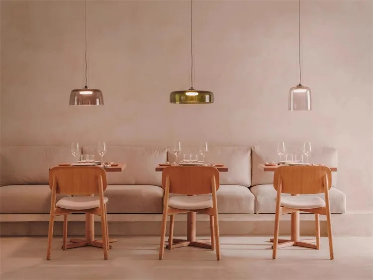 Nordic LED Hanglamp van Glas – Kleurrijke Moderne Plafondlamp