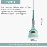 Moderne LED glazen hanglamp – kleurrijk design voor keuken & eetkamer
