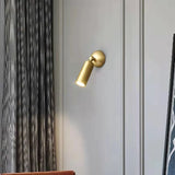 Koperen LED Wandlamp – Moderne Bedlamp, Draaibaar, Goud/Zwart