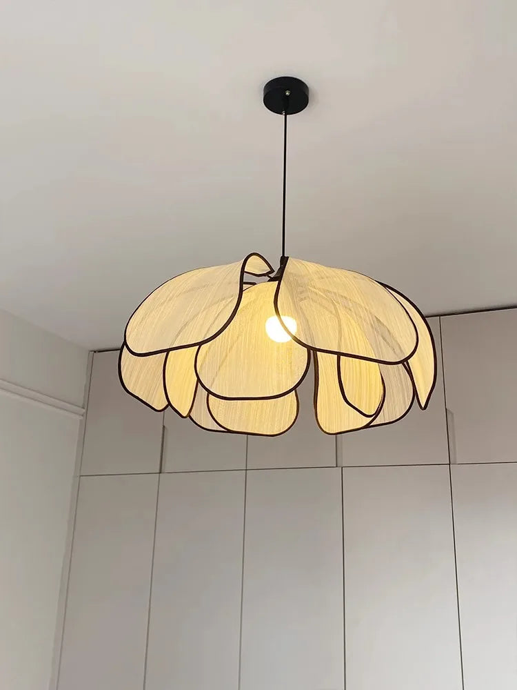 Vintage Lotus Hanglamp Handgeweven E27 Voor Woonkamer & Slaapkamer