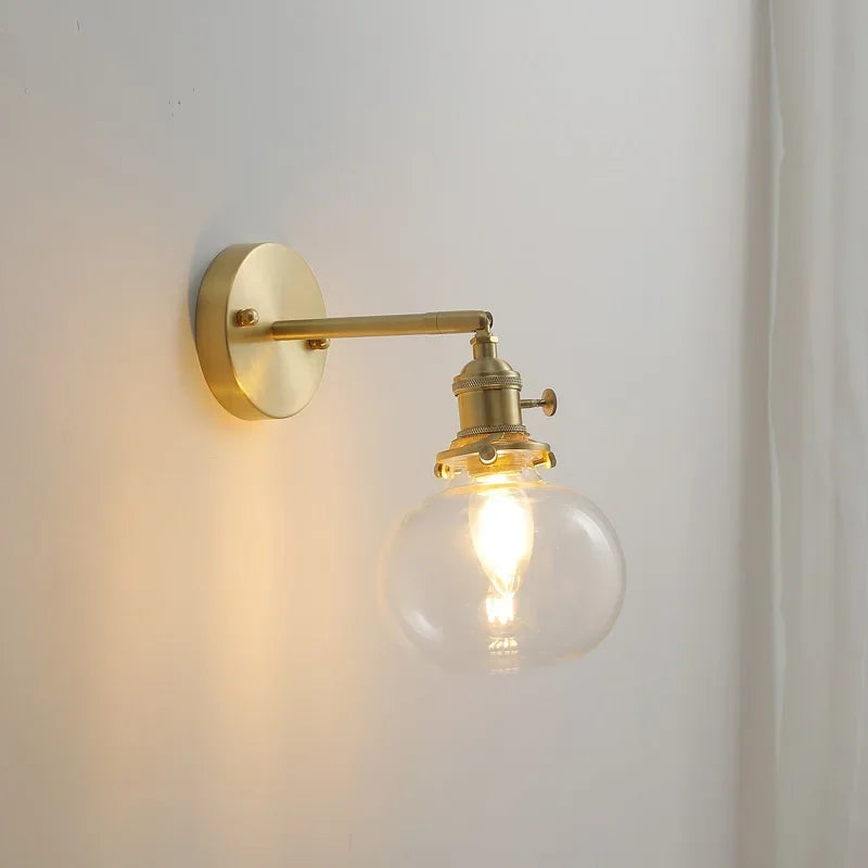Pull Chain Wandlamp E14 LED Goud Nordic Modern Voor Slaapkamer & Bad