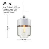 Nordic LED Hanglamp Glas & Hout – Moderne Plafondlamp E27