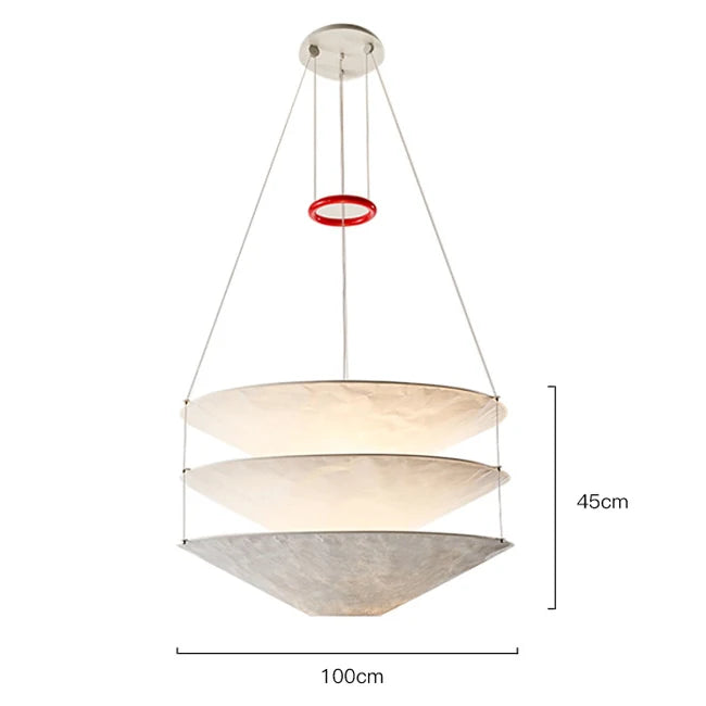 Scandinavische Papieren Hanglamp E27 5-Lichts Voor Woonkamer & Keuken